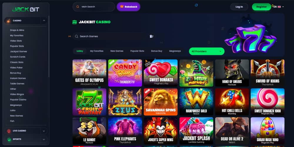 Jackbit casino games